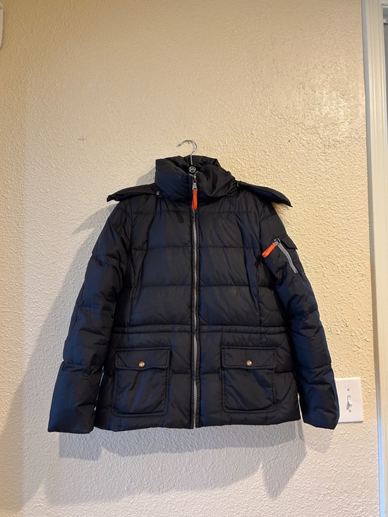 Marc New York Jackets & Blazers - Marc New York Black Puffer Jacket with Orange Zip Accents